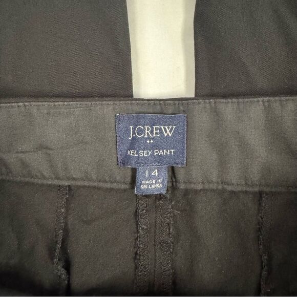 J Crew Factory Kelsey Flare Pant Size 14 Black Cropped Stretch Office Minimalist - Picture 8 of 11